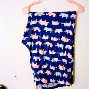 Pair of ladies Blue Pajama Pants with elephants
